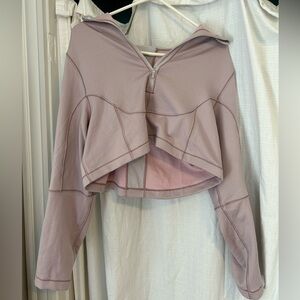 Lululemon cropped quarter zip with hood size 8